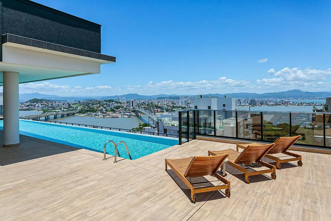 Piscina No Rooftop Com Vista Mar | Foodhall | Wi-Fi 200Mb #Toptower Florianópolis 0*,