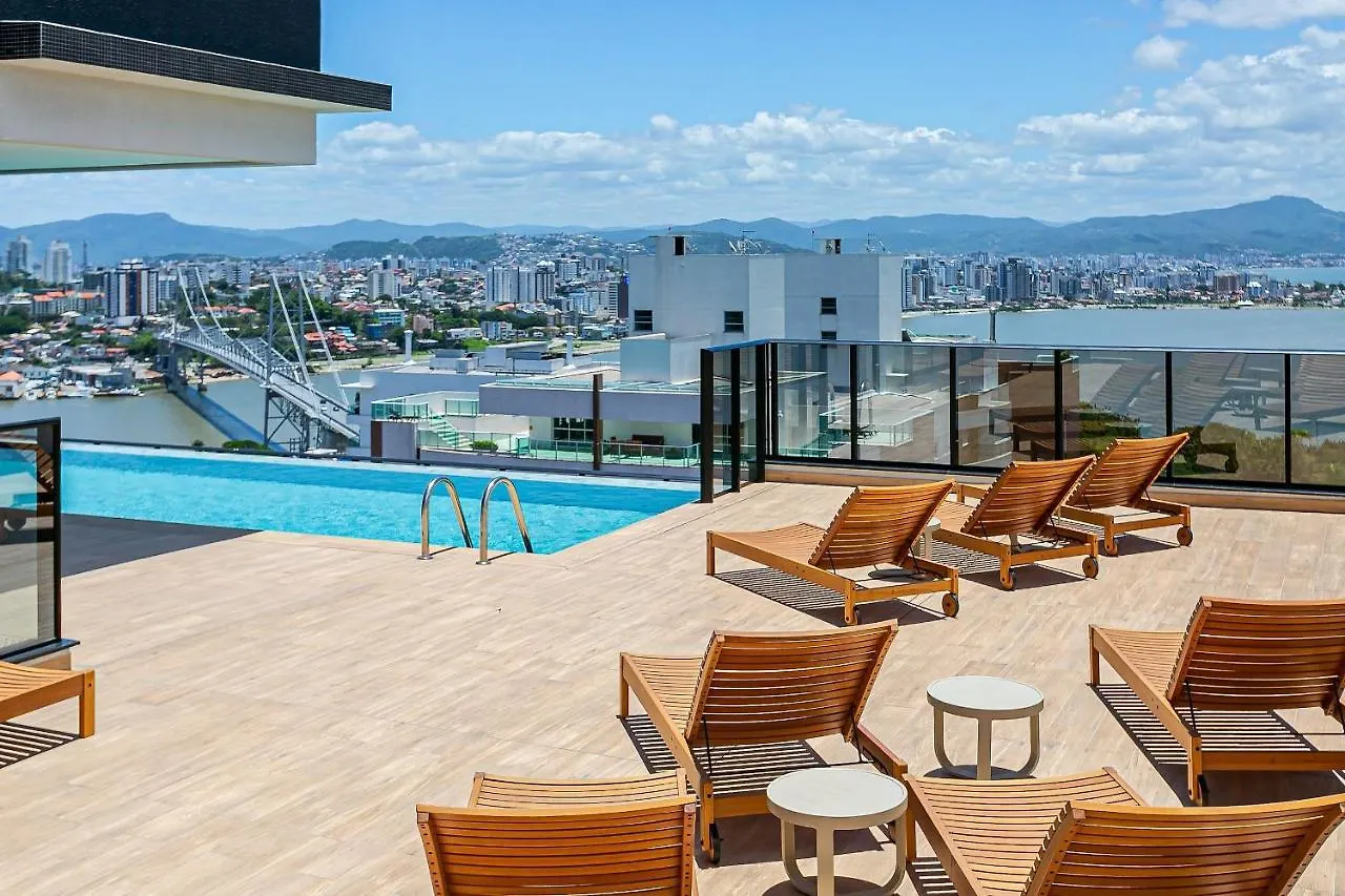 Piscina No Rooftop Com Vista Mar | Foodhall | Wi-Fi 200Mb #Toptower Florianópolis 0*,